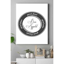 Mey İthalat Postermanya (PSTER18800) Bon Appetit Mutfak Kanvas Tablo 21 x 30