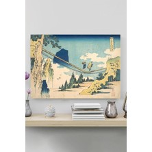 Mey İthalat Postermanya (PSTER20256) The Suspension Bridge - Katsushika Hokusai Sanatsal Poster 70 x 100