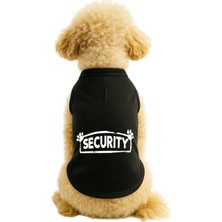 Mey İthalat Kedi ve Köpek Kıyafeti & Elbisesi Siyah Security Atlet Xl