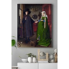 Mey İthalat Postermanya (PSTER18366) Van Eyck - Arnolfini'nin Evlenmesi Sanatsal Kanvas Tablo 21 x 30