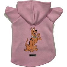 Mey İthalat Kapişonlu Polar Sweatshirt Köpek ve Kedi Kıyafeti & Elbisesi Pembe Scooby Doo L