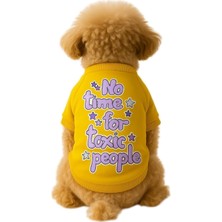 Mey İthalat Kedi ve Köpek Kıyafeti & Elbisesi Sarı Sweatshirt Toxic People Xl