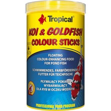Mey İthalat Tropical Koi Goldfish Colour Sticks Havuz Balıkları Için Renklendirici Temel Balık Yemi 1000 ml 80 gr