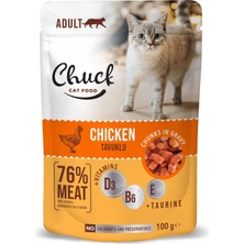 Mey İthalat Chuck Pouches, Yetişkin, Tavuklu 100 gr x 24 Adet