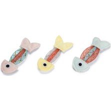 Mey İthalat Beeztees Yavru Kedi Oyuncağı, Esnek Balık, 3 Adet, 3,5x8,5cm