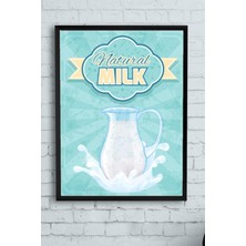 Mey İthalat Postermanya (PSTER14350) Süt Vintage Mutfak Çerçeveli Tablo 50 x 70