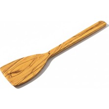 Mey İthalat Zeytin Ağacı El Yapımı 12 Inç Spatula. Kızartma, Çevirme ve Karıştırma Için Doğal, Kavisli Spatula. Biftek ve Pizza Için Mükemmel Seçim