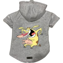 Mey İthalat Kapişonlu Polar Sweatshirt Köpek ve Kedi Kıyafeti & Elbisesi Gri Inek L