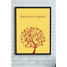 Mey İthalat Postermanya (PSTER12165) Matematik Hayattır Eğitim Çerçeveli Tablo 2 (21X30CM)