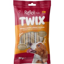 Mey İthalat Reflex Plus Twix Tavuklu ve Dana Etli Çiğneme Çubukları Yetişkin Köpek Ödülü 80 gr