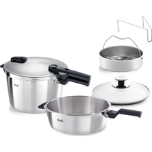 Mey İthalat Fissler Vitaquick Premium Mat 8+4 Litre Düdüklü Tencere + Buharda Pişirme Aparatı