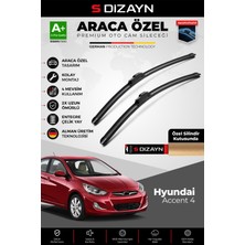 S-Dizayn Hyundai Accent Blue Ön Cam Silecek Seti 2010-2018 Premium Araca Özel 65-40 cm  A+ Kalite