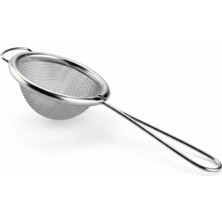 Mey İthalat Paslanmaz Çelik Çay Süzgeci – Ince Tel Örgü Bitki Çayı ve Türk Çayı Süzgeci, Ergonomik Saplı, 5 cm Filtre Çapı