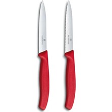 Mey İthalat Victorinox Kırmızı Bıçak Seti 2'li 10 cm