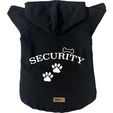 Mey İthalat Kapişonlu Sweatshirt Köpek ve Kedi Kıyafeti & Elbisesi - Siyah Security Xs Beden