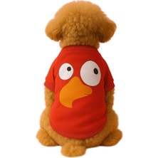 Mey İthalat Kedi ve Köpek Kıyafeti & Elbisesi Kırmızı Sweatshirt Vektör Kuş L