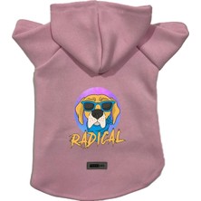 Mey İthalat Kapişonlu Polar Sweatshirt Köpek ve Kedi Kıyafeti & Elbisesi Pembe Radical M
