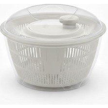 Mey İthalat 5 Litre Mega Boy Vega Salata Kurutucusu - Sebze Kurutucu - Meyve Kurutucu - Süzgeç - Salata Kurutma Aleti - Pp+ (Beyaz)