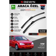 S-Dizayn Vw Golf 4 Makyajlı Ön Cam Silecek Seti 2002-2004 Premium Araca Özel 53-48 cm  A+ Kalite