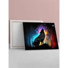 Mey İthalat Postermanya (PSTER1445) Uluyan Kurt Hayvan Kanvas Tablo 50 x 70