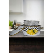 Mey İthalat Pr Home Lemon Emaye Kızartma Tenceresi 22 cm