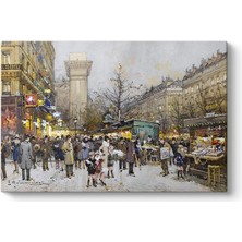 Mey İthalat Tabloshop Eugene Galien Laloue - Paris Kanvas Tablo 100 x 70
