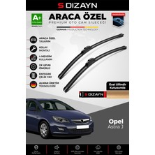 S-Dizayn Opel Astra J Ön Cam Silecek Seti 2009-2015 Premium Araca Özel 65-60 cm  A+ Kalite
