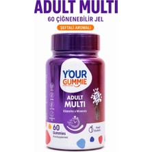 Kadın & Erkekler Için Çiğnenebilir Multivitamin- Multimineral A, B2/B3/B5/B6/B12 ,e, D3 Adult Gummie