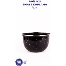 Mey İthalat Star Emaye Yıldız Desenli Karıştırma Kabı 24CM - 4lt (Ocakta-Fırında Kullanılabilir)