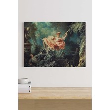 Mey İthalat Postermanya (PSTER19152) The Swing - Jean Honore Fragonard Sanatsal Kanvas Tablo 40 x 60