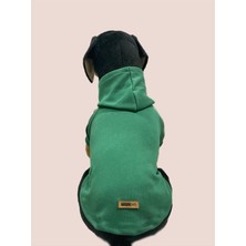 Mey İthalat Kapişonlu Sweatshirt Köpek ve Kedi Kıyafeti - Düz Yeşil S Beden