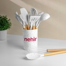 Mey İthalat Nehir Angela Ahşap Silikon 12 Parça Servis Takımı