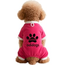 Mey İthalat Kedi ve Köpek Kıyafeti & Elbisesi Pembe 4 Bacak Tulum Adidogs Xl