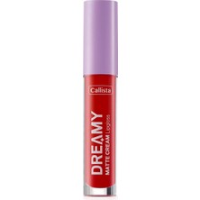 Mey İthalat Callista Dreamy Matte Cream Mat Görünümlü Lipgloss 204 Hot Girl Check, Kırmızı