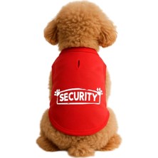 Mey İthalat Kedi ve Köpek Kıyafeti & Elbisesi Kırmızı Security Atlet 6xl