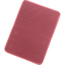 Mey İthalat Tineke Elekli Kedi Tuvalet Önü Paspası Kedi Paspası Kırmızı 60X42 cm