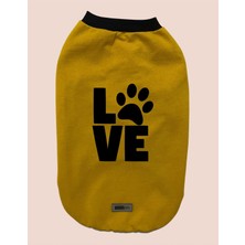 Mey İthalat Yeni Sezon Köpek ve Kedi Kıyafeti - Hardal Love Xs Beden