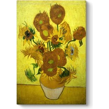 Mey İthalat Vincent Van Gogh - On Iki Ayçiçekli Vazo Tablosu 50 x 75