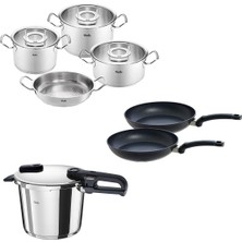Mey İthalat Fissler Vitaquick Edition 6 Litre Düdüklü Tencere + Original Profi Collection Tencere ve Tava Seti