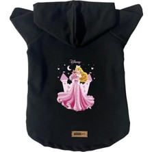 Mey İthalat Kapişonlu Polar Sweatshirt Köpek ve Kedi Kıyafeti & Elbisesi Siyah Princess L