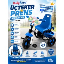 Marka Babyhope Üçteker Prens Bisiklet 101-MAVI/SIYAH