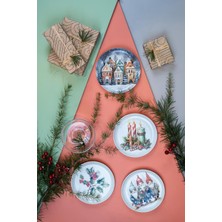 Mey İthalat Kütahya Porselen Festive 4 Parça 15 cm Tabak