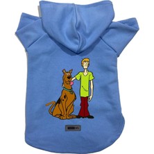 Mey İthalat Kapişonlu Polar Sweatshirt Köpek ve Kedi Kıyafeti & Elbisesi Mavi Yeni Scooby Doo M