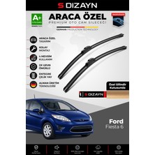 S-Dizayn Ford Fiesta Ön Cam Silecek Seti 2009-2017 Premium Araca Özel 65-40 cm  A+ Kalite