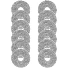 Mey İthalat Dreame X50 / X40 / L20 Ultra Complete, L50 / L40 / X30 / L10 / L10S Pro Ultra, Xiaomi X20 Pro/max Robot Süpürge Için 12 Adet Silme Bezi, Tekrar Kullanılabilir ve Yıkanabilir Mikrofiber Silme Pedi