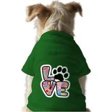 Mey İthalat Kedi ve Köpek Kıyafeti & Elbisesi Yeşil Sweatshirt Renkli Love S