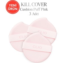 Mey İthalat Clıo, Damla Şekilli, Detaylı Uygulama Sunan Sünger Puf Kill Cover Cushion Puff Pink (3ADET)