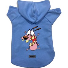 Mey İthalat Kapişonlu Polar Sweatshirt Köpek ve Kedi Kıyafeti & Elbisesi Mavi Courage M