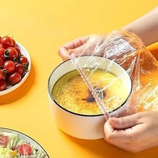 Mey İthalat Promosyonca 100 Adet Yeniden Kullanılabilir Elastik Yiyecek Koruyucu Kapak, Esnek Yiyecek Kapağı, Farklı Boyutlara Uygun, Mutfak Malzemeleri, Yiyecek Saklama Torbaları