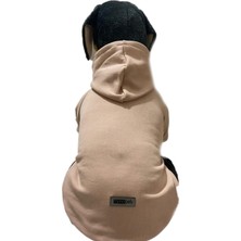 Mey İthalat Kapişonlu Sweatshirt Köpek ve Kedi Kıyafeti - Düz Pudra Xl Beden